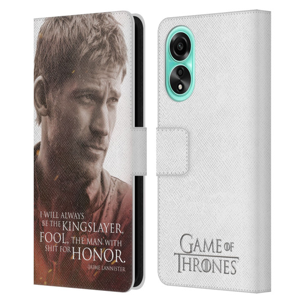 HBO Game of Thrones Character Portraits Jaime Lannister Leather Book Wallet Case Cover For OPPO A78 4G