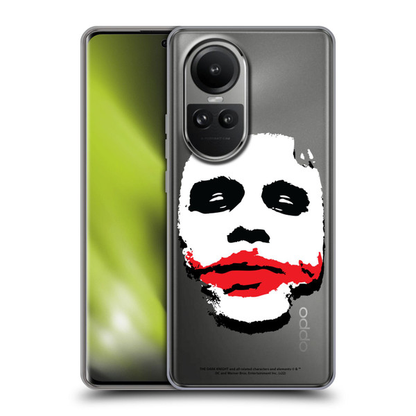 The Dark Knight Character Art Joker Face Soft Gel Case for OPPO Reno10 5G / Reno10 Pro 5G