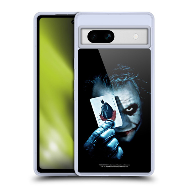 The Dark Knight Key Art Joker Card Soft Gel Case for Google Pixel 7a