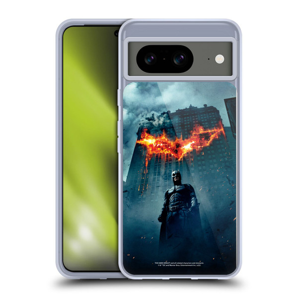 The Dark Knight Key Art Batman Poster Soft Gel Case for Google Pixel 8