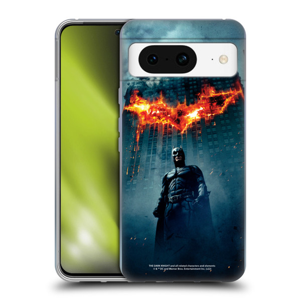 The Dark Knight Key Art Batman Poster Soft Gel Case for Google Pixel 8