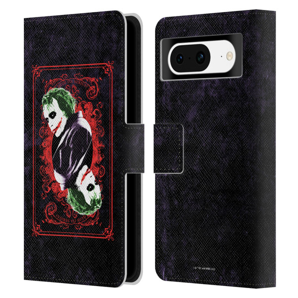 The Dark Knight Graphics Joker Card Leather Book Wallet Case Cover For Google Pixel 8