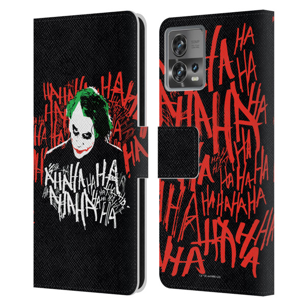 The Dark Knight Graphics Joker Laugh Leather Book Wallet Case Cover For Motorola Moto Edge 30 Fusion
