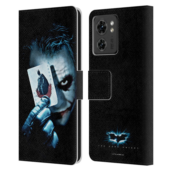 The Dark Knight Key Art Joker Card Leather Book Wallet Case Cover For Motorola Moto Edge 40