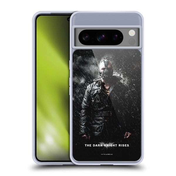 The Dark Knight Rises Key Art Bane Rain Poster Soft Gel Case for Google Pixel 8 Pro