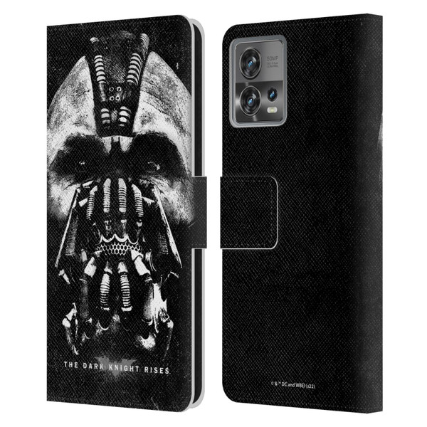 The Dark Knight Rises Key Art Bane Leather Book Wallet Case Cover For Motorola Moto Edge 30 Fusion