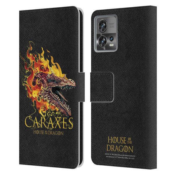 House Of The Dragon: Television Series Art Caraxes Leather Book Wallet Case Cover For Motorola Moto Edge 30 Fusion