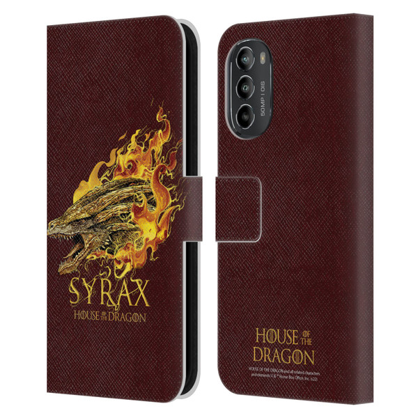 House Of The Dragon: Television Series Art Syrax Leather Book Wallet Case Cover For Motorola Moto G82 5G