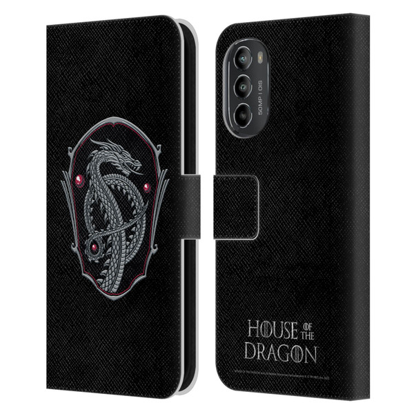 House Of The Dragon: Television Series Graphics Dragon Badge Leather Book Wallet Case Cover For Motorola Moto G82 5G