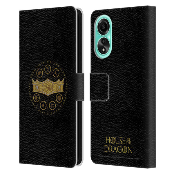 House Of The Dragon: Television Series Graphics Crown Leather Book Wallet Case Cover For OPPO A78 4G