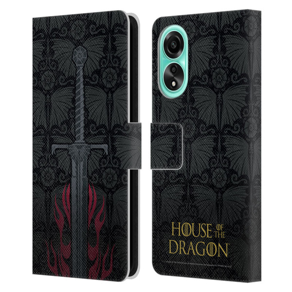 House Of The Dragon: Television Series Graphics Sword Leather Book Wallet Case Cover For OPPO A78 4G