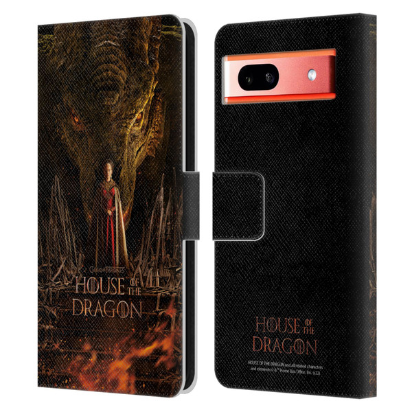House Of The Dragon: Television Series Key Art Poster 1 Leather Book Wallet Case Cover For Google Pixel 7a