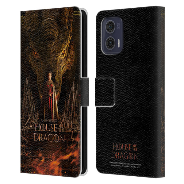 House Of The Dragon: Television Series Key Art Poster 1 Leather Book Wallet Case Cover For Motorola Moto G73 5G