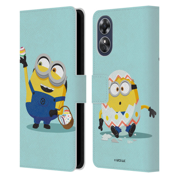 Minions Rise of Gru(2021) Easter 2021 Bob Egg Hunt Leather Book Wallet Case Cover For OPPO A17