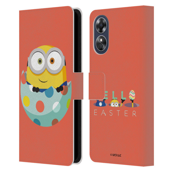 Minions Rise of Gru(2021) Easter 2021 Bob Egg Leather Book Wallet Case Cover For OPPO A17
