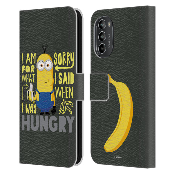 Minions Rise of Gru(2021) Humor Hungry Leather Book Wallet Case Cover For Motorola Moto G82 5G