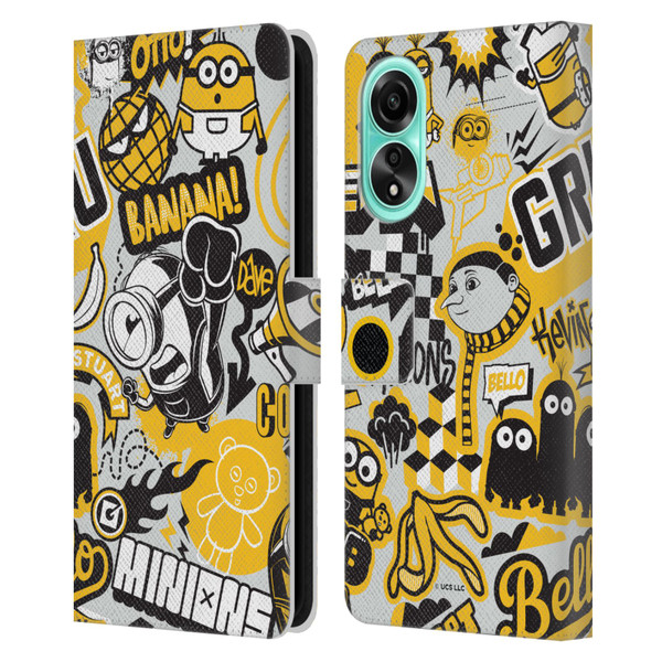Minions Rise of Gru(2021) Iconic Mayhem Pattern 1 Leather Book Wallet Case Cover For OPPO A78 4G