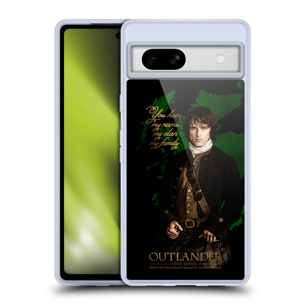 Outlander Portraits Jamie Soft Gel Case for Google Pixel 7a