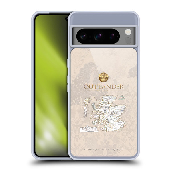 Outlander Seals And Icons Map Soft Gel Case for Google Pixel 8 Pro