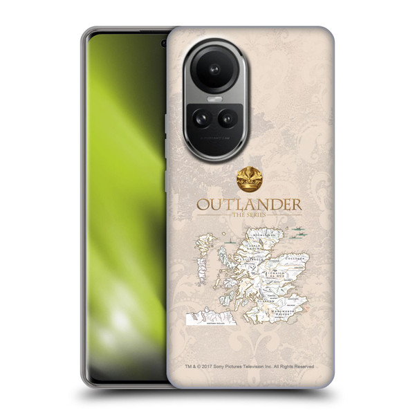 Outlander Seals And Icons Map Soft Gel Case for OPPO Reno10 5G / Reno10 Pro 5G