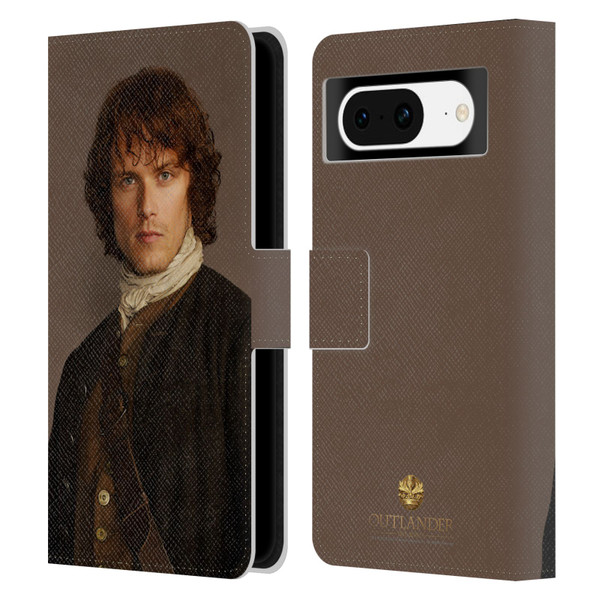 Outlander Characters Jamie Traditional Leather Book Wallet Case Cover For Google Pixel 8