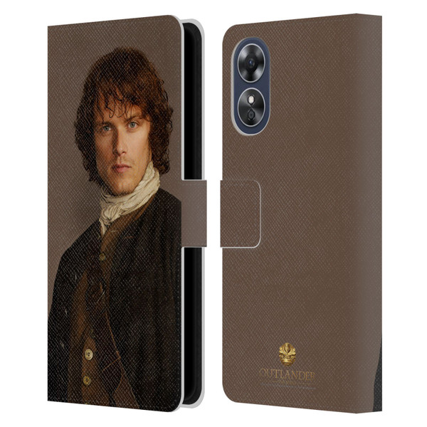 Outlander Characters Jamie Traditional Leather Book Wallet Case Cover For OPPO A17