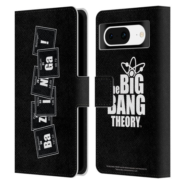 The Big Bang Theory Bazinga Elements Leather Book Wallet Case Cover For Google Pixel 8