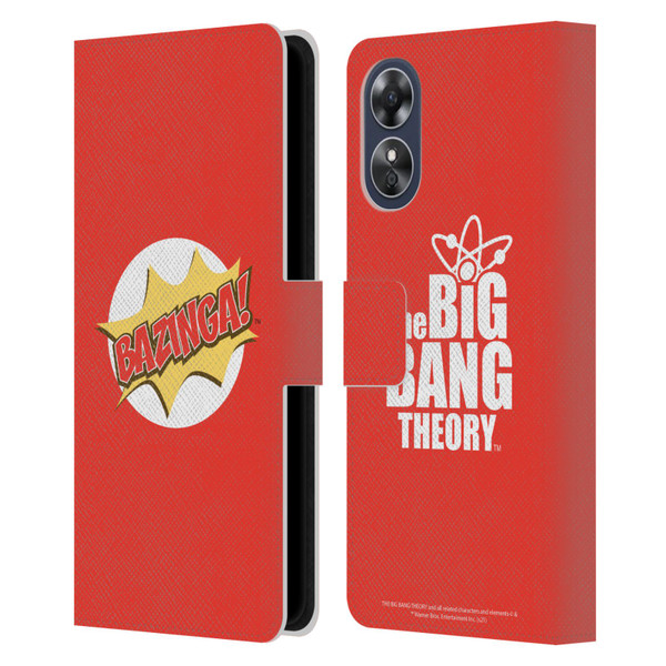 The Big Bang Theory Bazinga Pop Art Leather Book Wallet Case Cover For OPPO A17