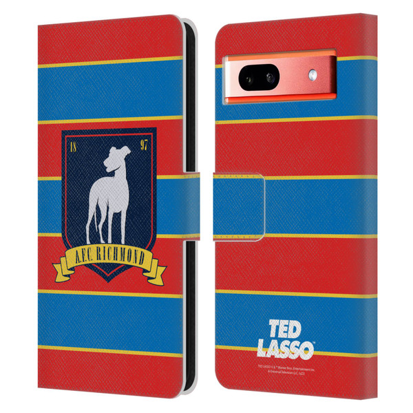 Ted Lasso Season 1 Graphics A.F.C Richmond Stripes Leather Book Wallet Case Cover For Google Pixel 7a