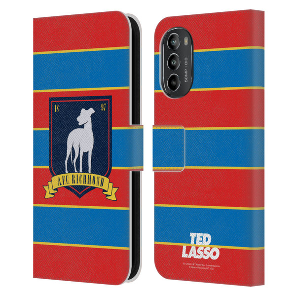 Ted Lasso Season 1 Graphics A.F.C Richmond Stripes Leather Book Wallet Case Cover For Motorola Moto G82 5G