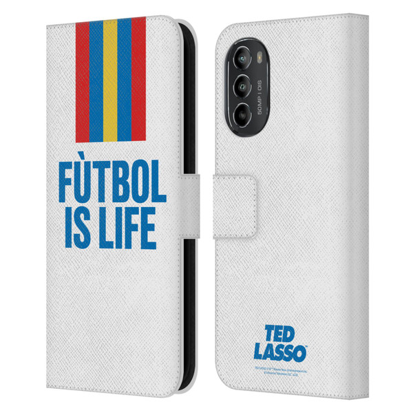 Ted Lasso Season 1 Graphics Futbol Is Life Leather Book Wallet Case Cover For Motorola Moto G82 5G