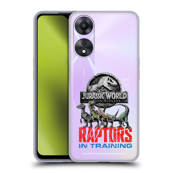 Jurassic World Fallen Kingdom Key Art Raptors In Training Soft Gel Case for OPPO A78 5G