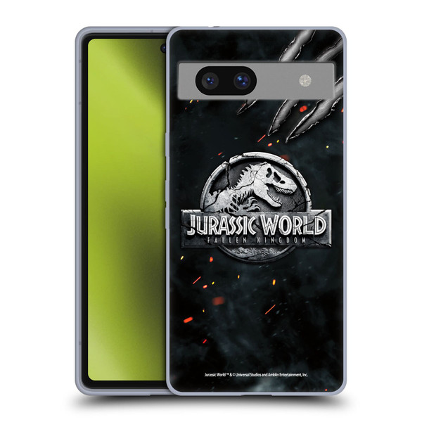 Jurassic World Fallen Kingdom Logo Dinosaur Claw Soft Gel Case for Google Pixel 7a