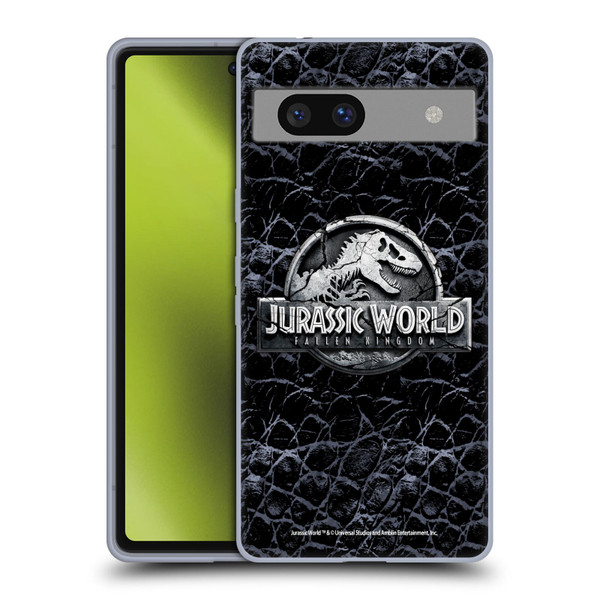 Jurassic World Fallen Kingdom Logo Dinosaur Scale Soft Gel Case for Google Pixel 7a