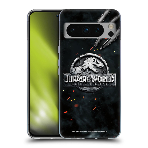 Jurassic World Fallen Kingdom Logo Dinosaur Claw Soft Gel Case for Google Pixel 8 Pro