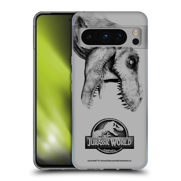 Jurassic World Fallen Kingdom Logo T-Rex Soft Gel Case for Google Pixel 8 Pro