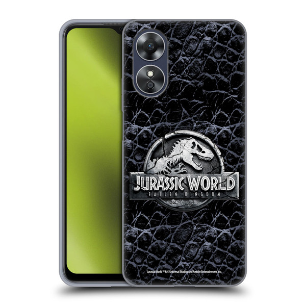 Jurassic World Fallen Kingdom Logo Dinosaur Scale Soft Gel Case for OPPO A17