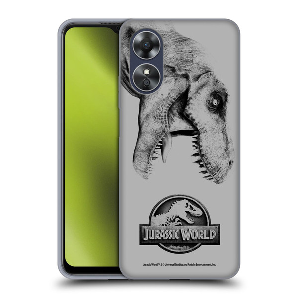 Jurassic World Fallen Kingdom Logo T-Rex Soft Gel Case for OPPO A17