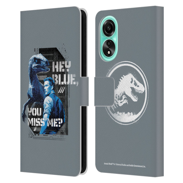 Jurassic World Fallen Kingdom Key Art Hey Blue & Owen Leather Book Wallet Case Cover For OPPO A78 4G