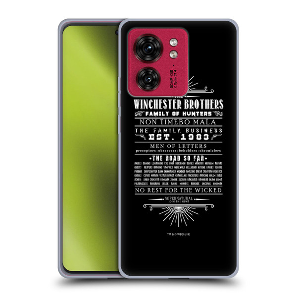 Supernatural Vectors Winchester Brothers Soft Gel Case for Motorola Moto Edge 40