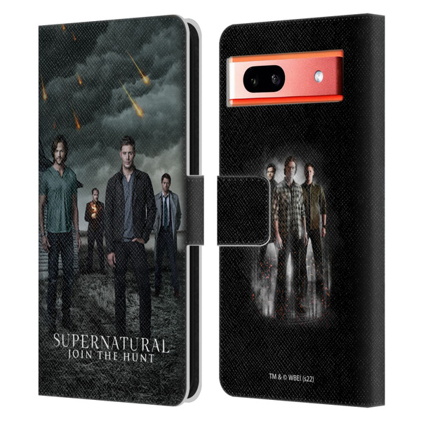 Supernatural Key Art Season 12 Group Leather Book Wallet Case Cover For Google Pixel 7a