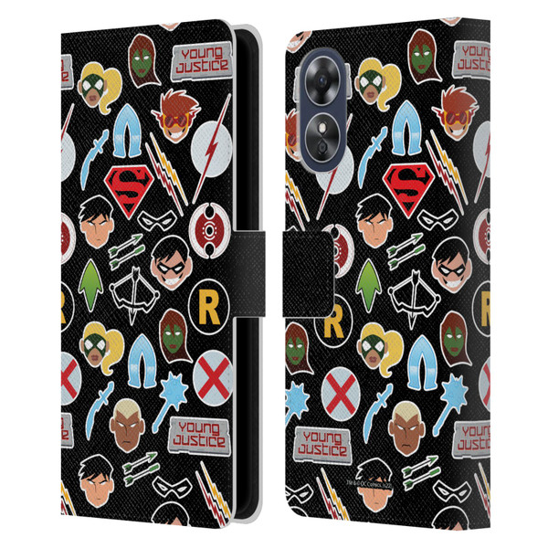 Young Justice Graphics Icons Leather Book Wallet Case Cover For OPPO A17