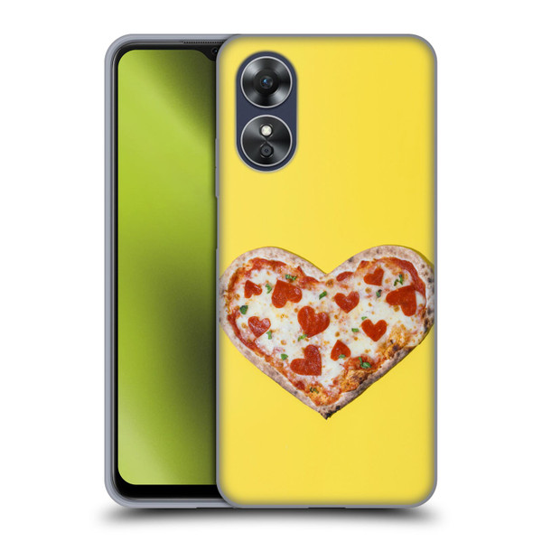 Pepino De Mar Foods Heart Pizza Soft Gel Case for OPPO A17