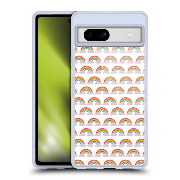 Pepino De Mar Rainbow Pattern Soft Gel Case for Google Pixel 7a