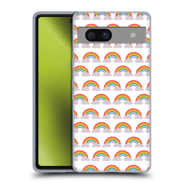 Pepino De Mar Rainbow Pattern Soft Gel Case for Google Pixel 7a