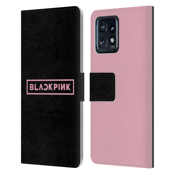 Blackpink The Album Pink Logo Leather Book Wallet Case Cover For Motorola Moto Edge 40 Pro