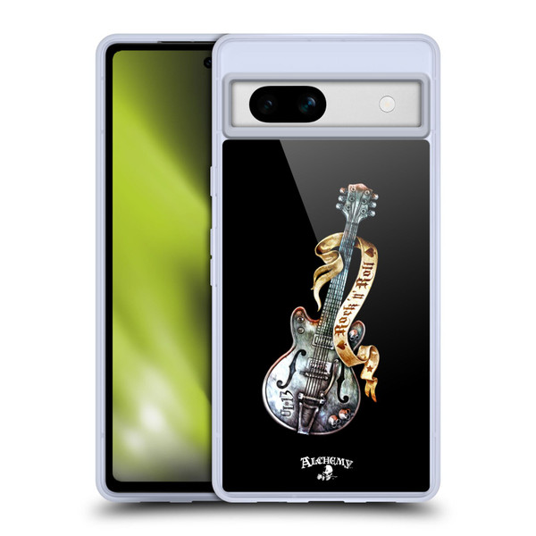 Alchemy Gothic Illustration Rock'it 56 Guitar Soft Gel Case for Google Pixel 7a