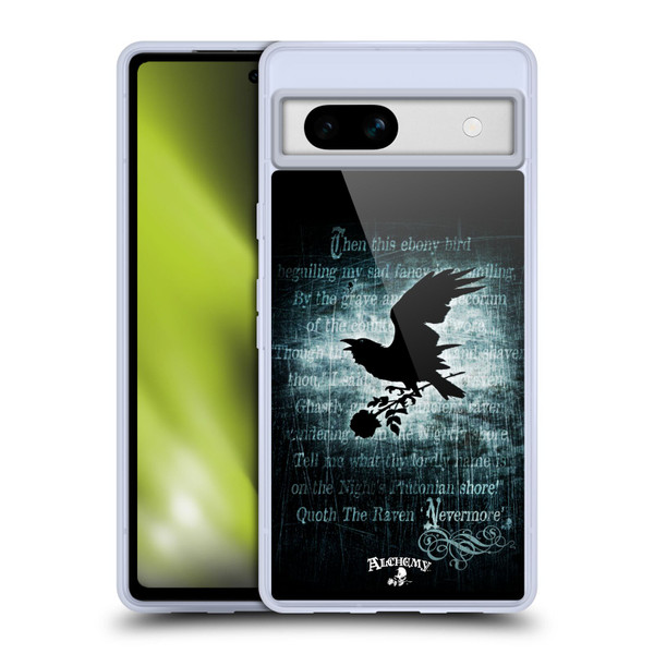 Alchemy Gothic Wing Nevermore Soft Gel Case for Google Pixel 7a