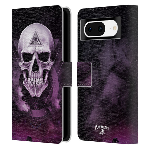 Alchemy Gothic Skull The Void Geometric Leather Book Wallet Case Cover For Google Pixel 8