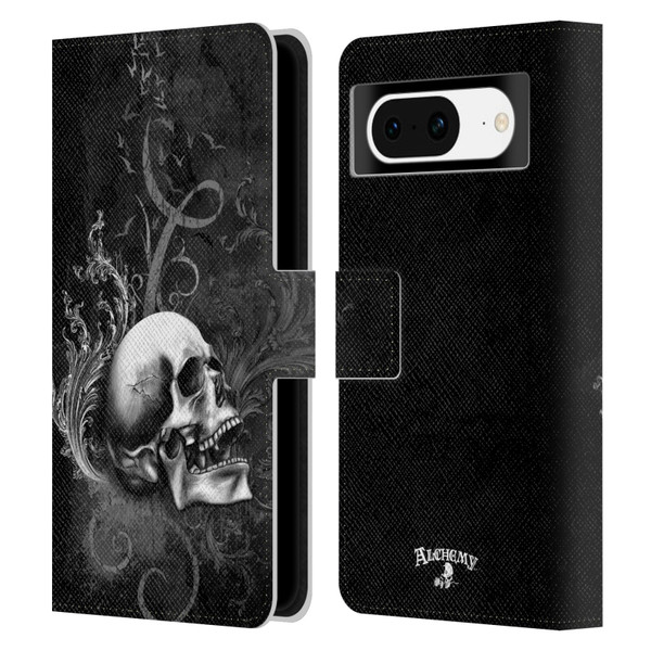Alchemy Gothic Skull De Profundis Leather Book Wallet Case Cover For Google Pixel 8